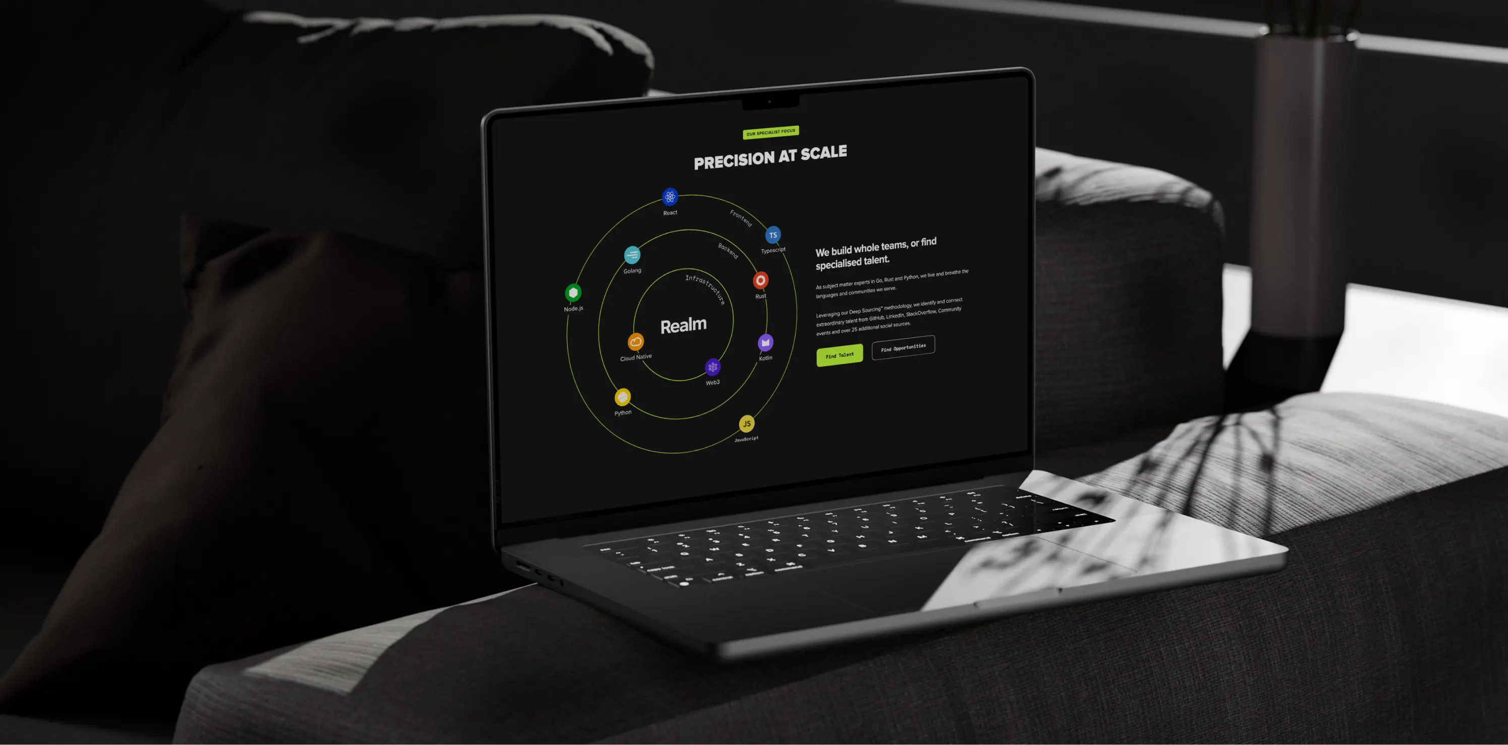 Brand identity, digital platform, and event presence for a global technology recruitment firm.